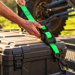 UTV ATV Retractable Ratchet Straps 1In ×10Ft Retractable Tie Downs 4PCS Universal UTV Polaris / Can-Am / Honda / Kawasaki / CFMOTO