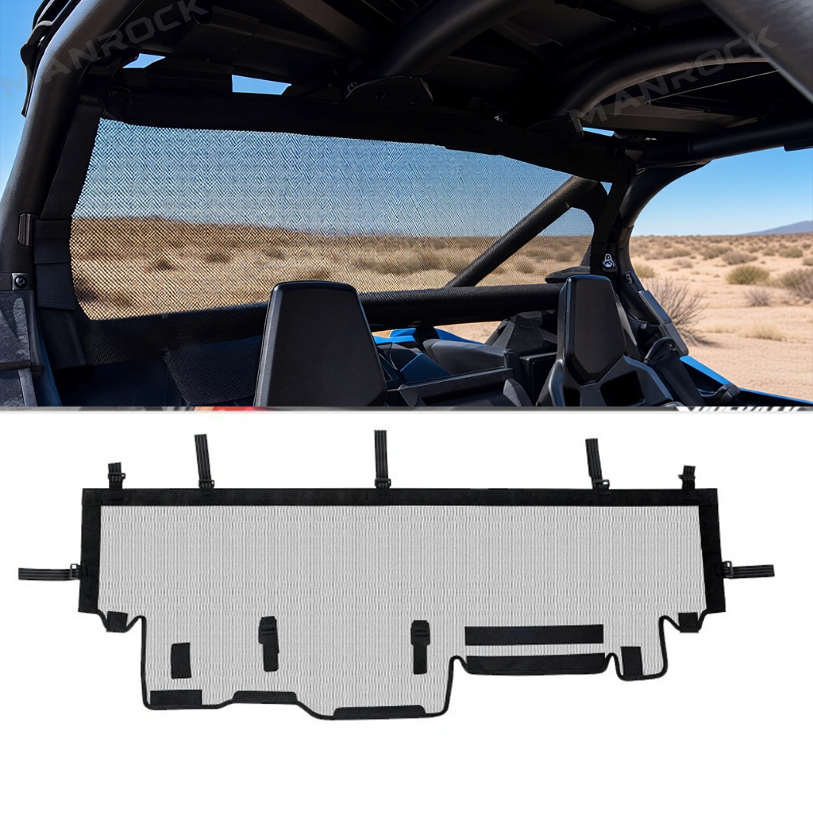 Rear Windshield Mesh Windscreen Net for Can-Am Maverick X3 / X3 Max
