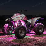 UTV ATV LED Rock Lights Kit RGB Underglow Lights with Bluetooth 4PCS Universal UTV 12V Polaris / Can-Am / Honda / Kawasaki / CFMOTO