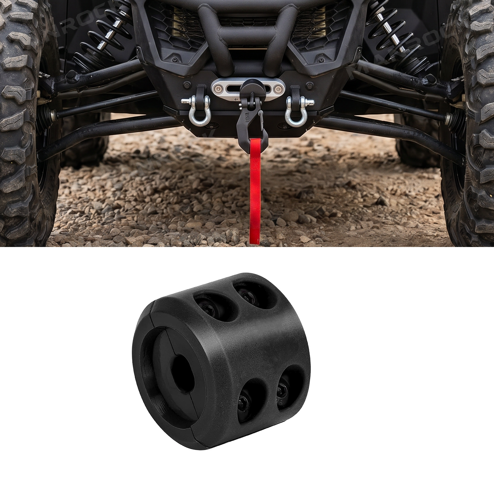 UTV / ATV Winch Cable Stopper Rubber Rope Stopper Most UTVs Polaris / Can-Am / Honda / Kawasaki / CFMOTO