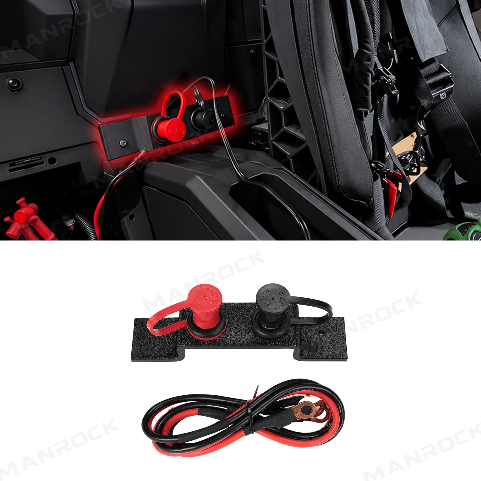 UTV ATV Remote Battery Terminals Battery Jump Post Relocation Kit Most UTVs Polaris / Can-Am / Honda / Kawasaki / CFMOTO