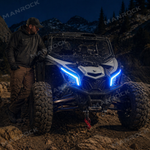 RGB Fang Lights with APP+RF Remote Control LED Turn Signal Lights for Can-Am Maverick X3 / X3 Max