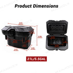 UTV Bed Storage Box Lockable Cargo Box 5.5-Gal for Polaris Ranger / General