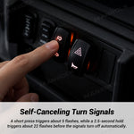 UTV Turn Signal Kit with 110dB Horn, Self-Canceling Amber LED Lights & Rocker Switches 4PCS Universal UTV Polaris / Can-Am / Honda / Kawasaki / CFMOTO