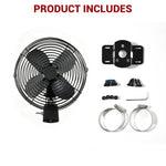 UTV 12V 8" Cooling Fans Adjustable Overhead Fans Universal Fit for 1.57"-2.48" Roll Bars