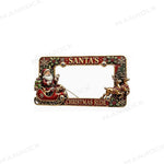 Christmas License Plate Frame, 7"x 4" Metal Motorcycle Tag Frame Universal UTV ATV Polaris / Can-Am / Honda / Kawasaki / CFMOTO