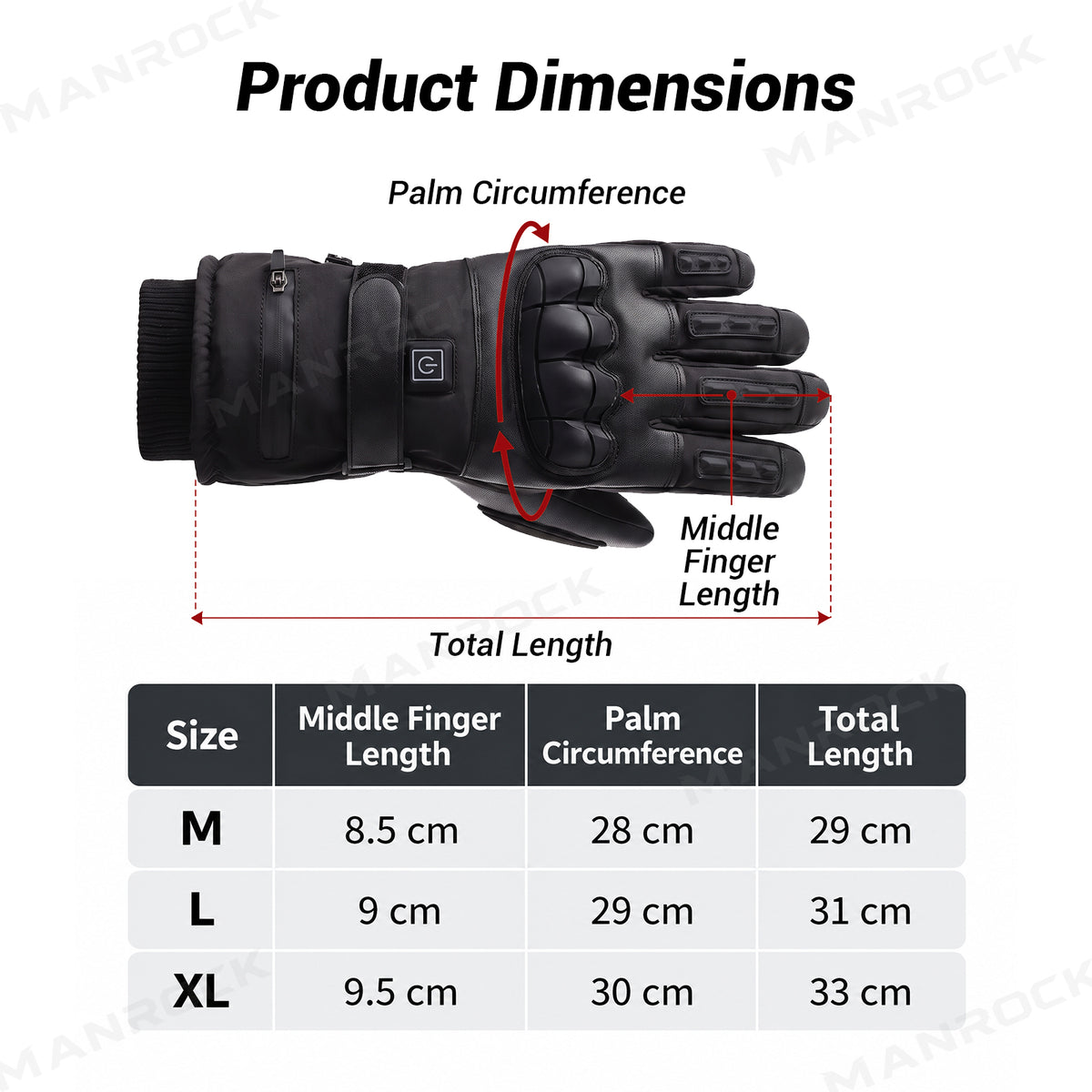UTV/ATV Heated Motorcycle Gloves Rechargeable Touchscreen Riding Gloves 2PCS Most UTVs Polaris / Can-Am / Honda / Kawasaki / CFMOTO