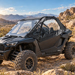 Soft Upper Doors PVC Cab Enclosure Side Windows with Zipper 2PCS for 2-Seat Polaris RZR