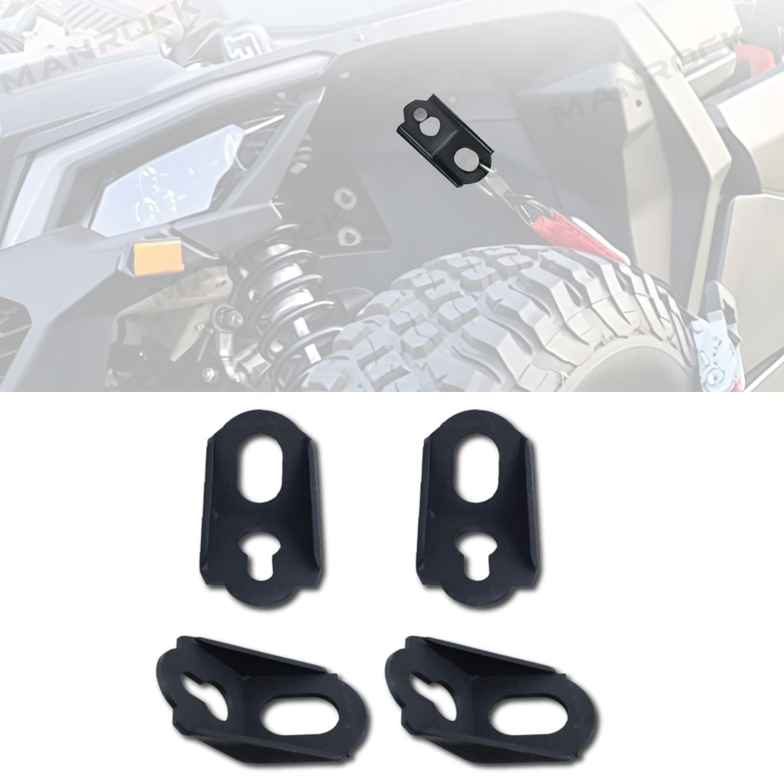 UTV Tie Down Brackets Hooks 4PCS for Can-Am Maverick X3
