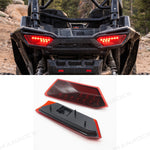 UTV LED Tail Lights Assembly Smoked Rear Lamps Replacement 2PCS for Polaris RZR / Sportsman