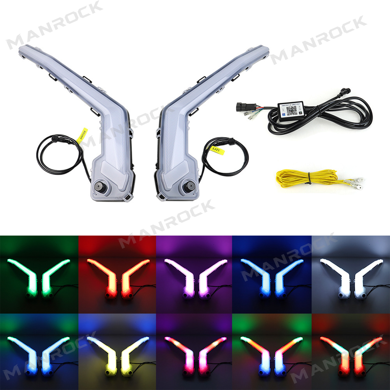 RGB Fang Lights with APP+RF Remote Control LED Turn Signal Lights for Can-Am Maverick X3 / X3 Max