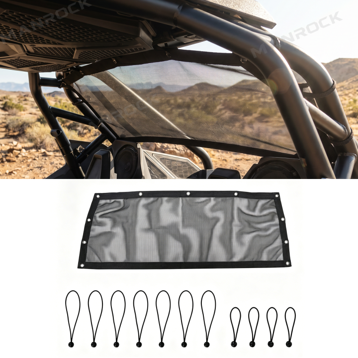 UTV Rear Window Net Rear Mesh Sunshade Protection for Polaris RZR PRO XP