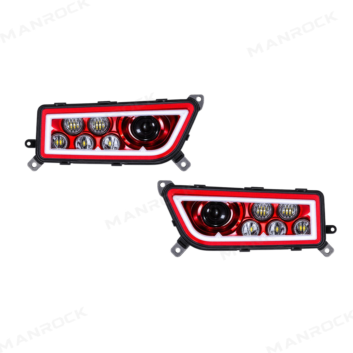RGB Halo Kits LED Headlight Assembly Angel Eyes Halo Ring 2PCS for Polaris RZR