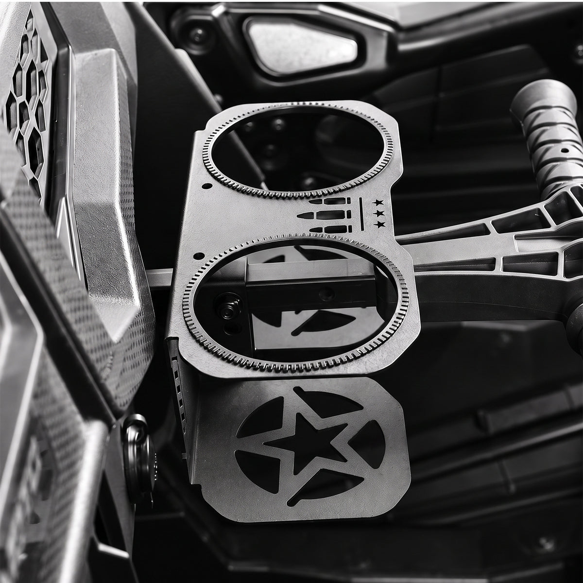 Large-Capacity Grab Bar Cup Holder Upgraded for Polaris RZR