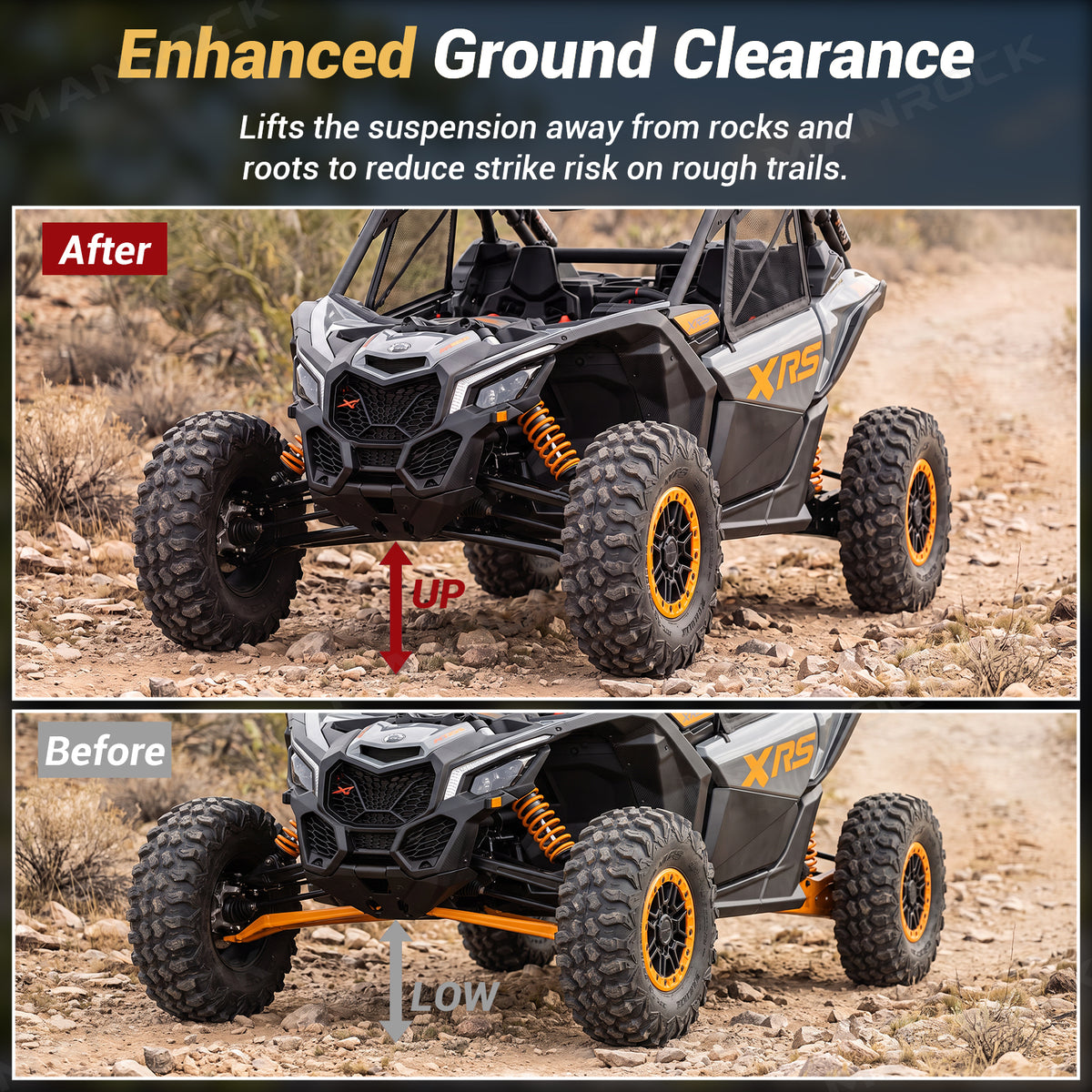 High Clearance Front A-Arm Kit 4PCS for Can-Am Maverick X3 64" Wide