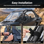 Soft Upper Doors PVC Cab Enclosure Side Windows with Zipper 2PCS for 2-Seat Polaris RZR