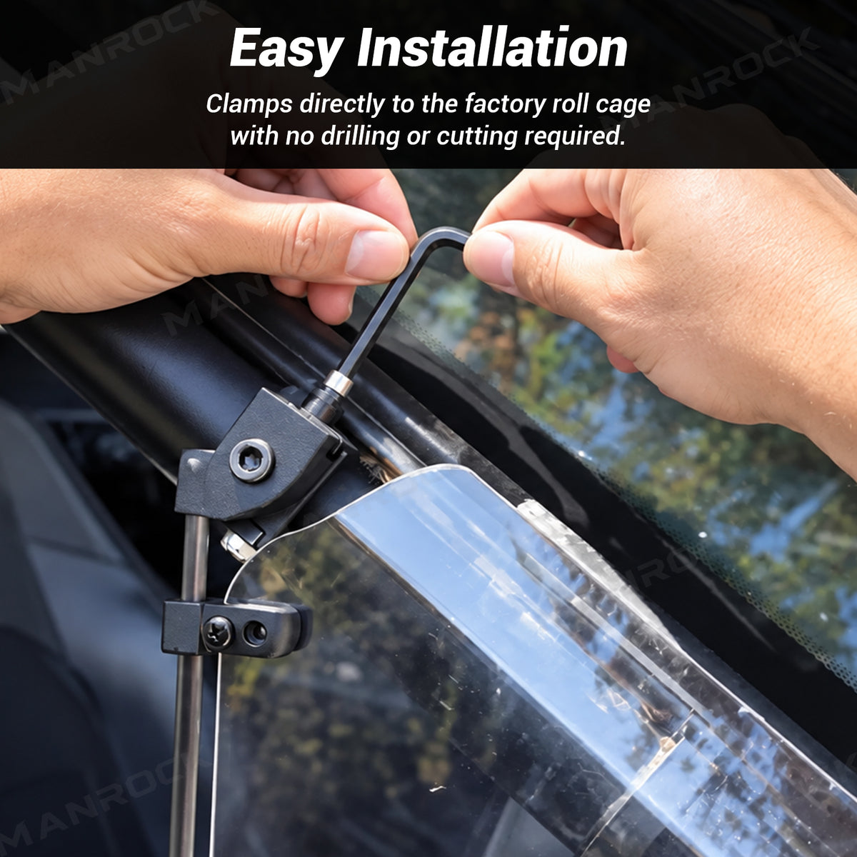 Cab Vent Kit Manual A-Pillar Side Wind Deflectors 2PCS for Can‑Am Maverick X3