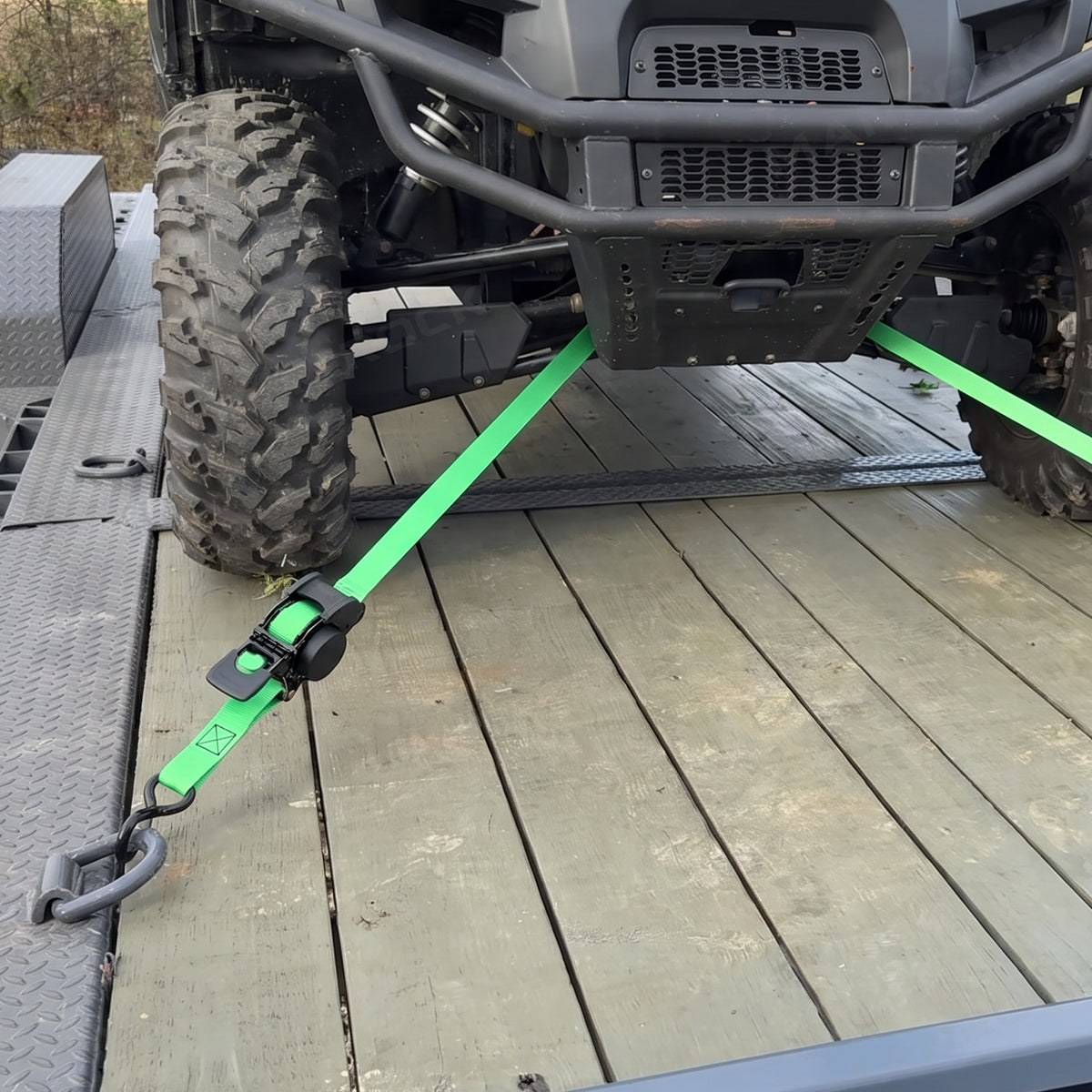 UTV ATV Retractable Ratchet Straps 1In ×10Ft Retractable Tie Downs 4PCS Universal UTV Polaris / Can-Am / Honda / Kawasaki / CFMOTO