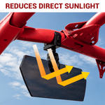 UTV Sun Visor Foldable Anti-Glare Sun Shade Universal Fit for 1.5"-2" Roll Bars
