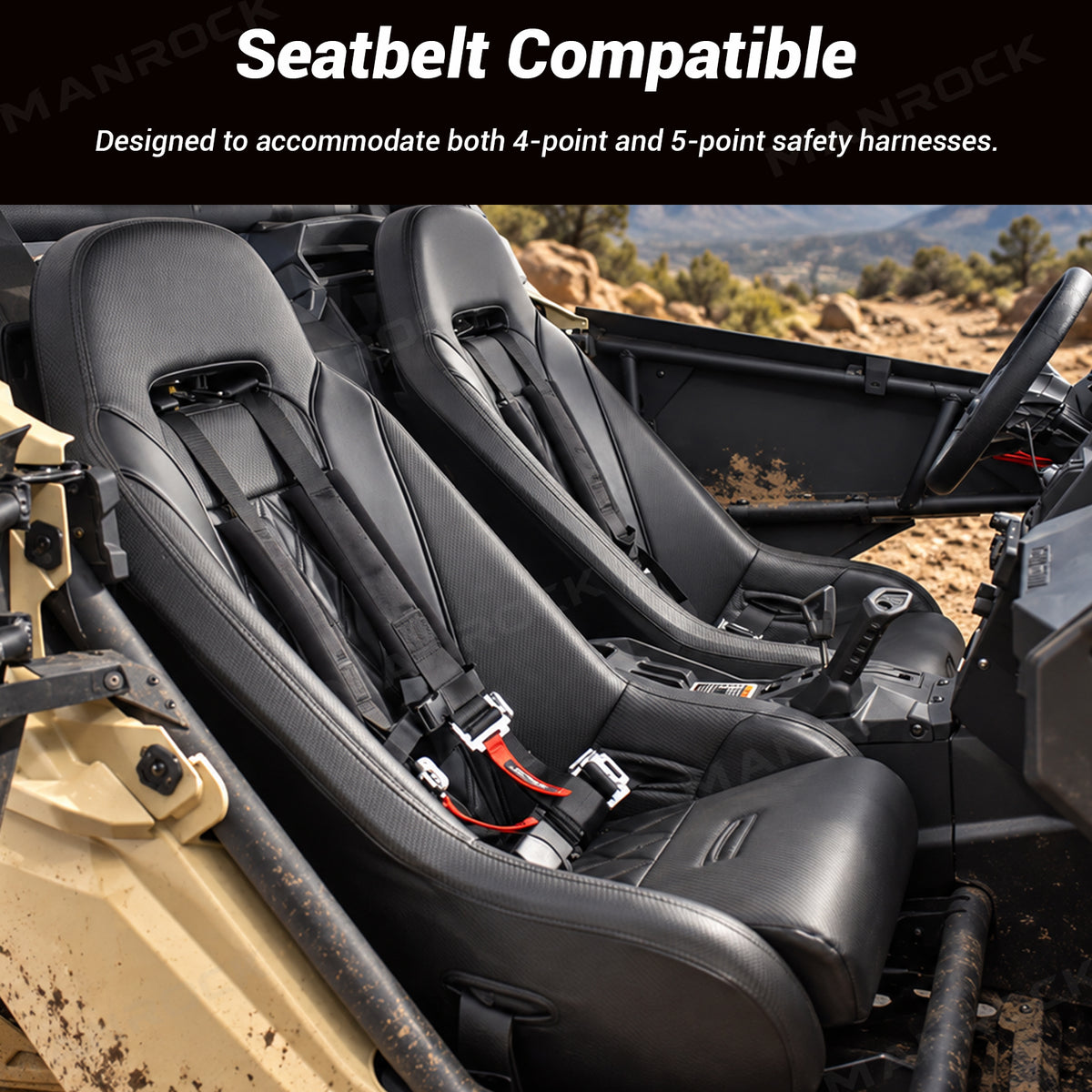 UTV Suspension Seats Heated Seats Replacement with Mounting Brackets 2PCS for Can-Am Maverick X3