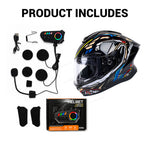 UTV ATV Helmets Full Face with Bluetooth Headset, Modular Motorcycle Helmets Most UTVs Polaris / Can-Am