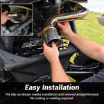 Muffler Delete Pipe Stainless Steel Race Exhaust Pipe with Slip-On Design for Can-Am Maverick X3 / X3 Max