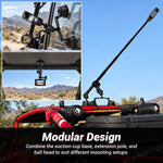 Triple Suction Cup Car Mount Kit Camera Rig with Telescoping Pole Universal UTV Polaris / Can-Am / Honda / Kawasaki / CFMOTO