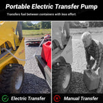 UTV Battery Powered Fuel Transfer Pump, Portable Gas Can Pump with 51" Hose Universal UTV ATV Polaris / Can-Am / Honda / Kawasaki / CFMOTO