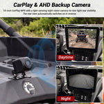 Manrock 10" CarPlay Stereo Kit with AHD Backup Camera and Dash Mount with Storage Box for Can-Am Maverick X3 / X3 MAX