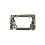 Christmas License Plate Frame, 7"x 4" Metal Motorcycle Tag Frame Universal UTV ATV Polaris / Can-Am / Honda / Kawasaki / CFMOTO