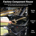 Muffler Delete Pipe Stainless Steel Race Exhaust Pipe with Slip-On Design for Can-Am Maverick X3 / X3 Max