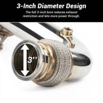 3 Inch Electric Exhaust Cutout Mid Pipe Stainless Steel Electronic Dump Valve  for Can-Am Maverick X3 / X3 MAX