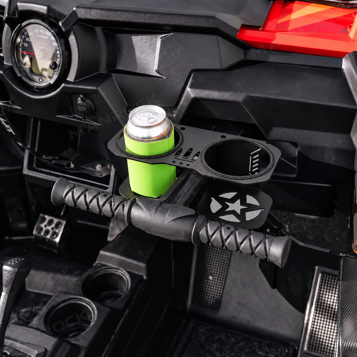 Large-Capacity Grab Bar Cup Holder Upgraded for Polaris RZR