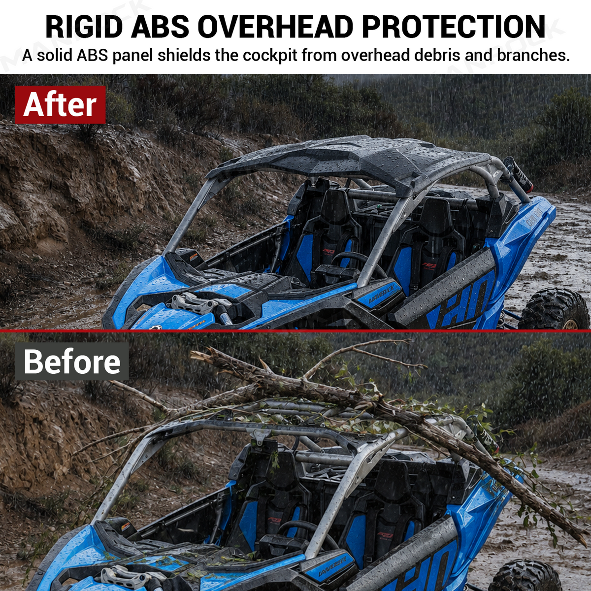 Manrock UTV Roof Top ABS Hard Sport Roof for Can-Am Maverick X3