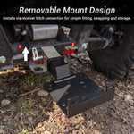 UTV ATV Winch Mounting Plate with 2" Hitch Receiver Universal UTV Polaris / Can-Am / Honda / Kawasaki / CFMOTO