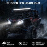Manrock LED Headlights Assembly Front Headlamp Replacement 2PCS for Can-Am Maverick X3 / X3 Max