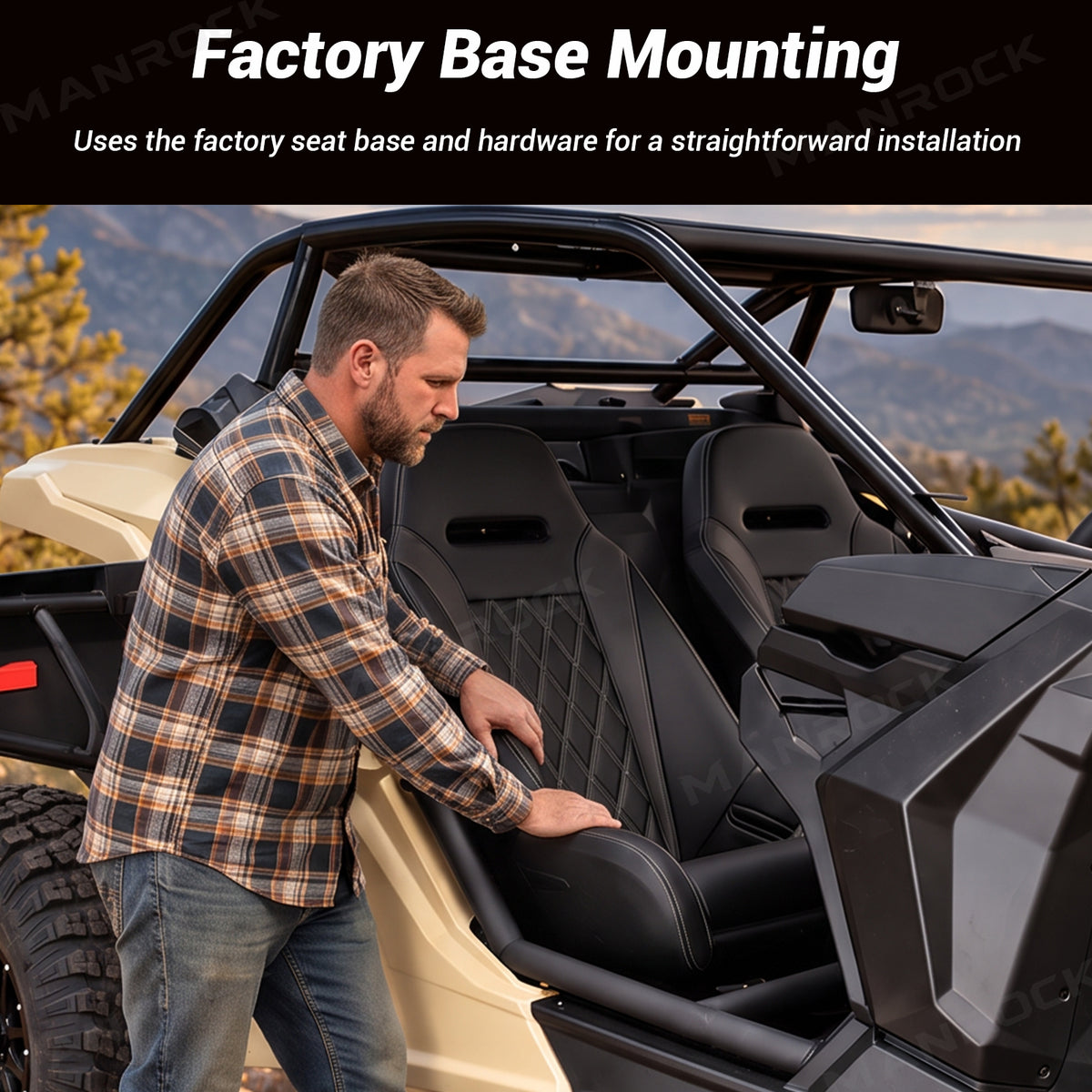 UTV Suspension Seats Heated Seats Replacement with Mounting Brackets 2PCS for Can-Am Maverick X3