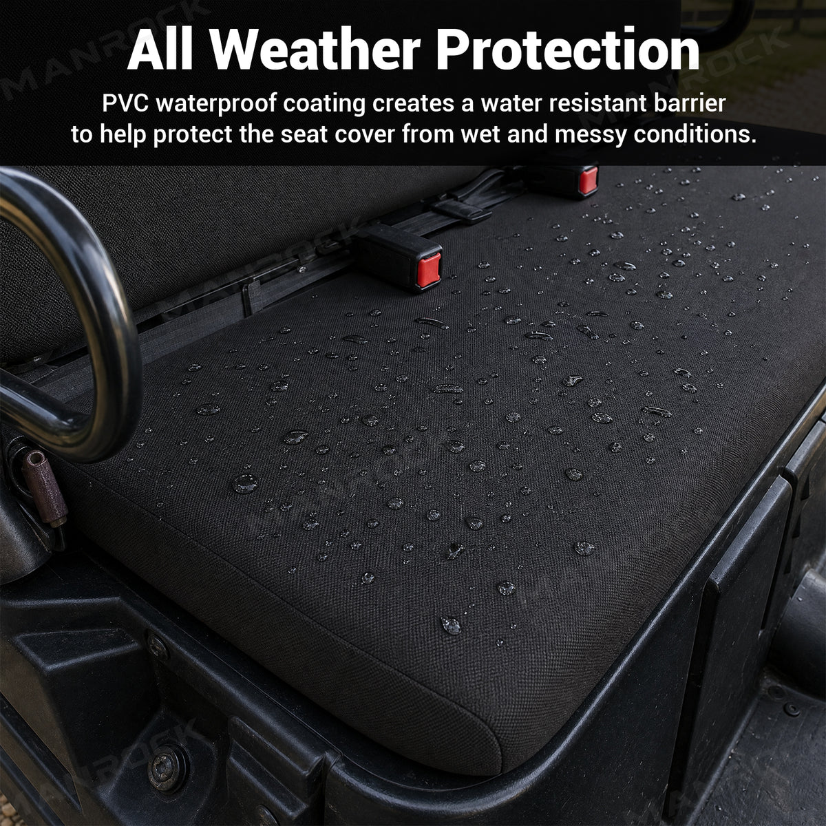 Manrock UTV Front Seat Covers 900D Oxford Fabric Waterproof Camo Bench Seat Protector for Polaris Ranger