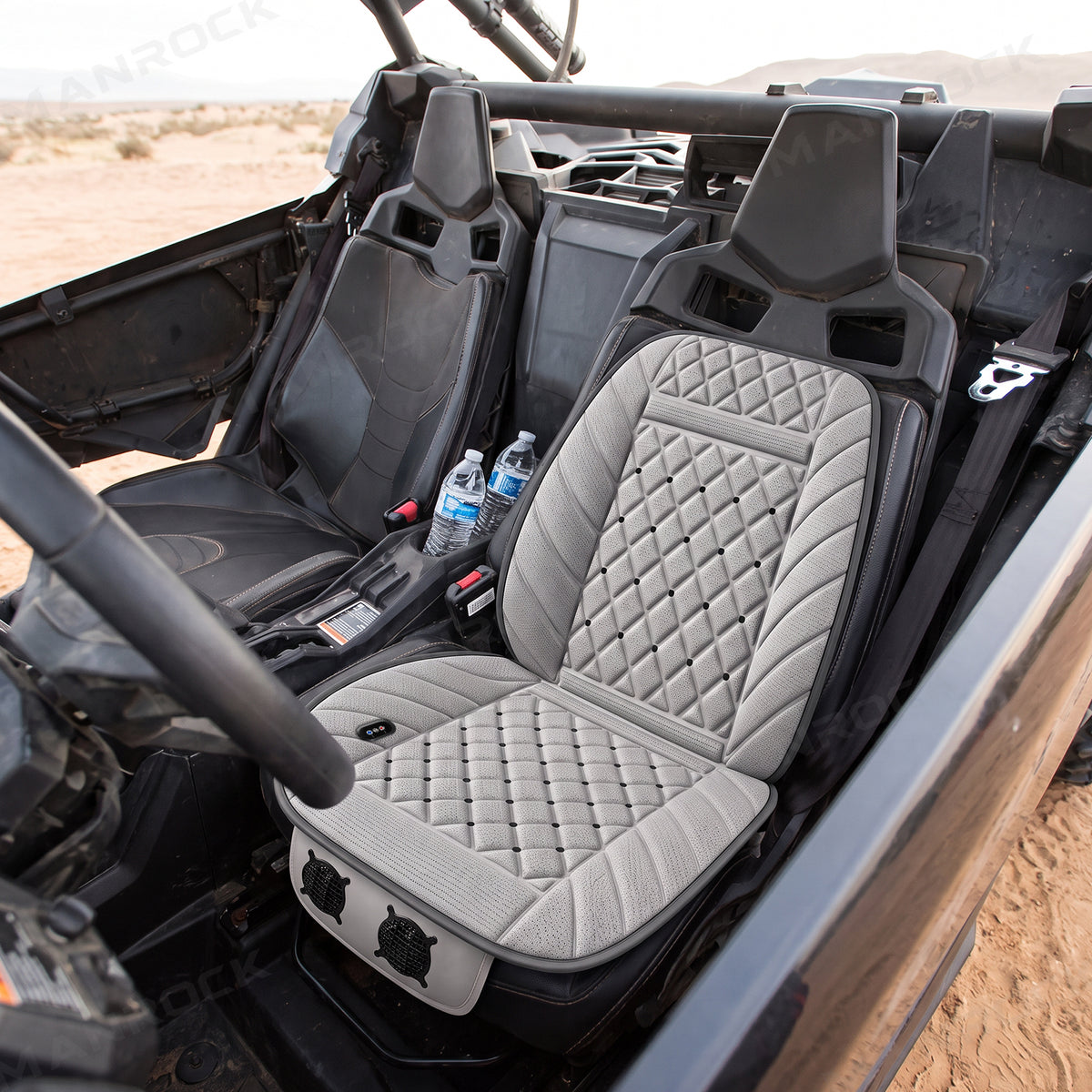 UTV 12V Heated and Ventilated Seat Cushion with Dual Fans, 5FT Power Cord Universal UTV Polaris / Can-Am / Honda / Kawasaki / CFMOTO