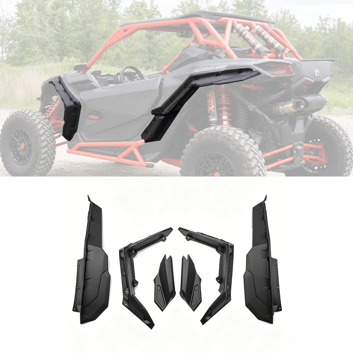 UTV Wide Fender Flare Kits Mud Flaps for Can-Am Maverick X3 / X3 Max, Maverick 1000 / 1000 Max