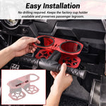 Large-Capacity Grab Bar Cup Holder Upgraded for Polaris RZR