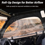 Soft Upper Doors PVC Cab Enclosure Side Windows with Zipper 2PCS for 4-Seat Polaris RZR