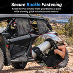 Window Nets PVC Mesh Upper Door Nets Sun Shade 4PCS for Can-Am Maverick X3 Max