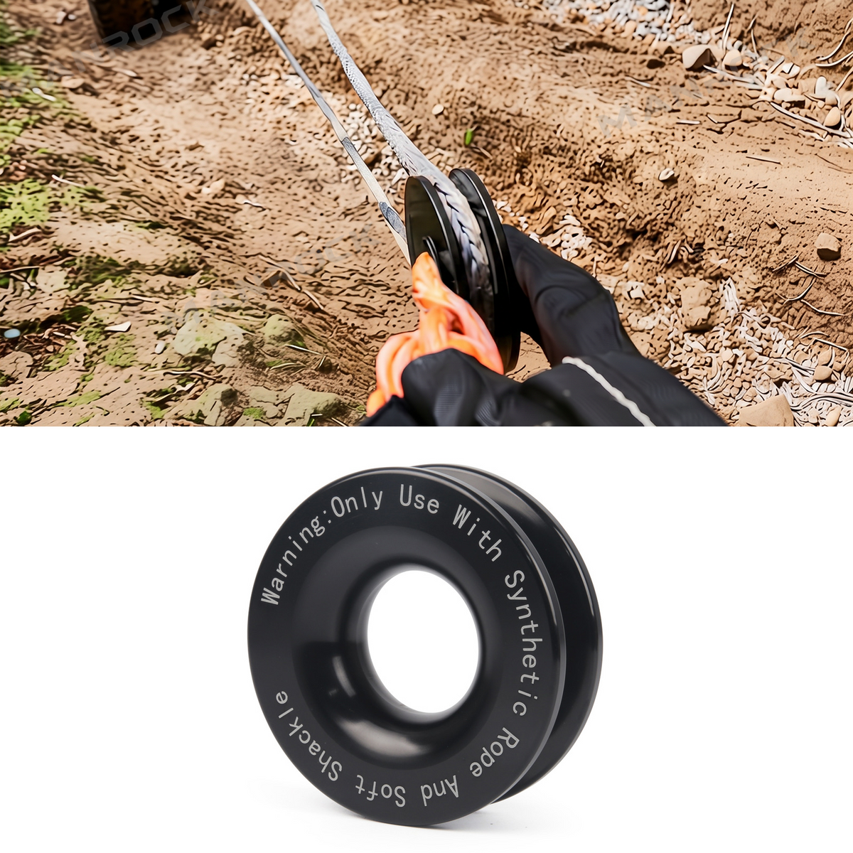 Recovery Ring Winch Snatch Towing Ring 66,000 LBS Universal Fit for UTV / ATV