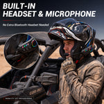 UTV ATV Helmets Full Face with Bluetooth Headset, Modular Motorcycle Helmets Most UTVs Polaris / Can-Am