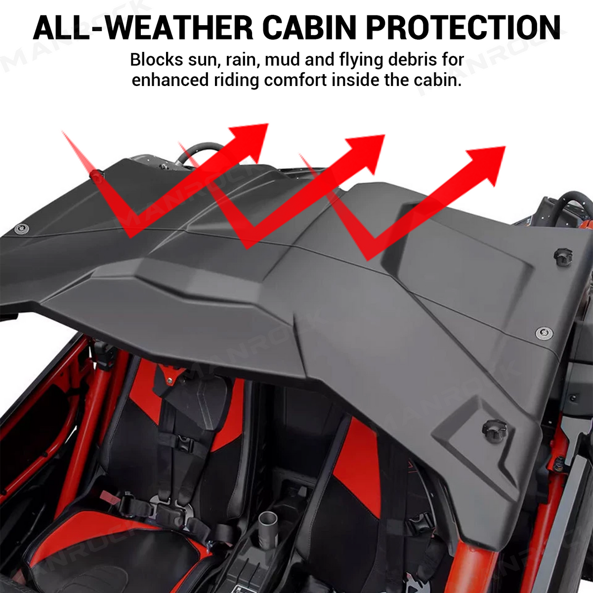 Manrock UTV Roof Top ABS Hard Sport Roof for Can-Am Maverick X3