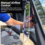 Cab Vent Kit Manual A-Pillar Side Wind Deflectors 2PCS for Can‑Am Maverick X3