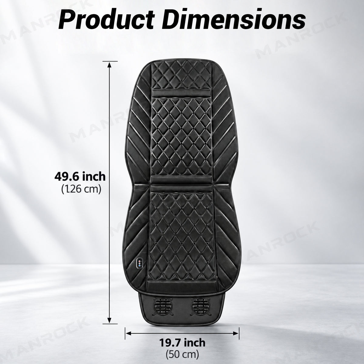 UTV 12V Heated and Ventilated Seat Cushion with Dual Fans, 5FT Power Cord Universal UTV Polaris / Can-Am / Honda / Kawasaki / CFMOTO