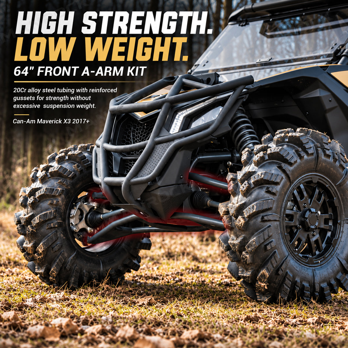 High Clearance Front A-Arm Kit 4PCS for Can-Am Maverick X3 64" Wide