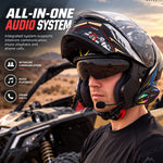 Modular Motorcycle Helmets Bluetooth Headset with Intercom 2.0 Universal UTV ATV Helmets Polaris / Can-Am  / Kawasaki
